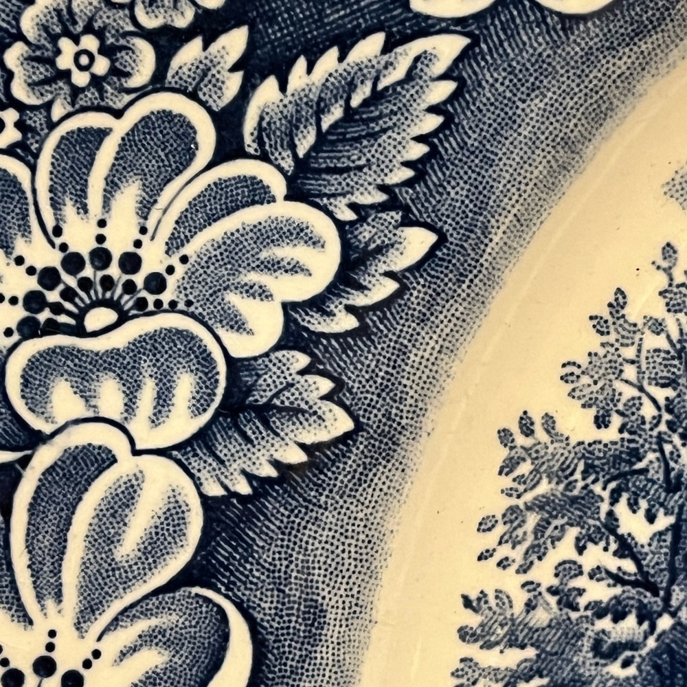 Vintage Staffordshire Ironstone Liberty Blue Retired Pattern Historic Plate - Picture 3 of 11